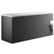 A black rectangular Avantco back bar refrigerator with a white glass door.