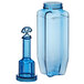 A blue San Jamar Rapi-Kool cooling paddle in a blue plastic bottle.