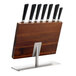 A Mercer Culinary Z&#252;M&#174; knife block with knives on it.
