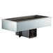A Delfield drop-in refrigerated cold food well with stainless steel pans in a counter.