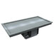 A grey rectangular Delfield frost top table.