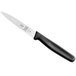 A Mercer Culinary paring knife with a black handle and guard.