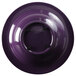 A purple melamine bowl with a black rim.