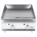 A stainless steel Cooking Performance Group gas griddle with two burners.