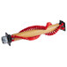 The Oreck 430000880 brushroll with red bristles on a wooden handle.
