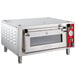 An Avantco countertop pizza oven with a silver and red door.