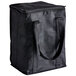 A black Franmara non-woven reusable bag with handles.