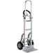 A Magliner hand truck with Y-Cable brake, pneumatic wheels, and stairclimbers.