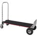 A black and silver Magliner Gemini XL convertible hand truck with balloon cushion wheels and a U-loop handle.