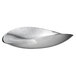 A stainless steel Bon Chef Petalo angled platter with a white background.