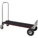 A black and silver Magliner Gemini XL convertible hand truck with red accents and foam wheels.
