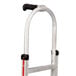 A silver and black Magliner hand truck with a straight back and pneumatic wheels.