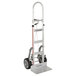A silver Magliner hand truck with black wheels and a single grip handle.