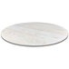 A white circular Holland Bar Stool EnduroTop table top with a circular pattern.