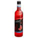 A close up of a bottle of red DaVinci Gourmet Sugar Free Watermelon Fruit Syrup.