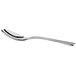 A Reserve by Libbey stainless steel demitasse spoon with a long silver handle.