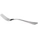 An Acopa stainless steel dinner fork with a silver handle on a white background.