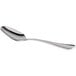 An Acopa Vernon stainless steel demitasse spoon with a silver handle and spoon.