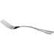 An Acopa Industry stainless steel salad/dessert fork with a silver handle on a white background.