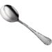 An Acopa Industry stainless steel bouillon spoon with a handle.