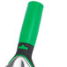 A close-up of a Unger ErgoTec green and black squeegee handle.
