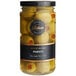 A jar of Belosa Stuffed Queen Olives with a yellow label.