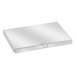 A silver rectangular Eastern Tabletop stainless steel lid with a handle.