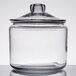 An Anchor Hocking glass jar with a lid.