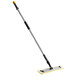 A Lavex yellow microfiber mop with a black handle.
