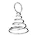 An American Metalcraft silver spiral menu / card holder with a ring.