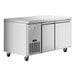 A stainless steel Avantco undercounter refrigerator with two doors and two drawers.