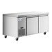 An Avantco stainless steel undercounter refrigerator with two doors and two drawers.