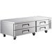 An Avantco stainless steel 4 drawer chef base.
