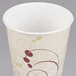 A Solo Symphony paper cold cup with a swirl design.