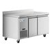 An Avantco stainless steel worktop refrigerator with two doors and two drawers.