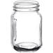 An Acopa clear glass mini mason jar with a lid.