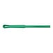 A close up of a green plastic handle on a Carlisle Sparta Duo-Sweep broom.