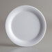 An American Metalcraft Jane Collection white melamine plate with a wide white rim.