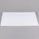 A white rectangular tray with a white plastic cover on a gray background.
