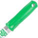 A green tube with a white handle and label.
