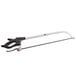 A Backyard Pro stainless steel butcher hand meat saw with a long black handle.
