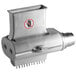 A silver stainless steel Backyard Pro meat tenderizer attachment.