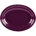 A purple Fiesta china platter with a white border.
