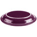 A purple platter with a white border.