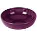 A purple Fiesta China Bistro Bowl with a rim.