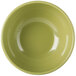 A sage green Cal-Mil melamine bowl with a white background.