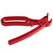 An American Metalcraft red plastic pizza pan gripper with a handle.