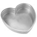 An American Metalcraft silver aluminum heart shaped cake pan.