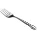 A close-up of a Choice Bethany stainless steel salad fork with a silver handle.