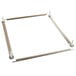 A square metal frame with white rods.